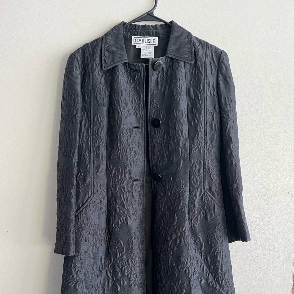Carlisle Coat Silk Embossed Floral Print